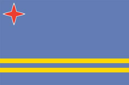 Aruba flag,  Netherlands island のイラスト素材