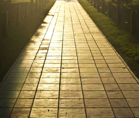 tiled footpathの写真素材