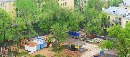 prepared construction site 