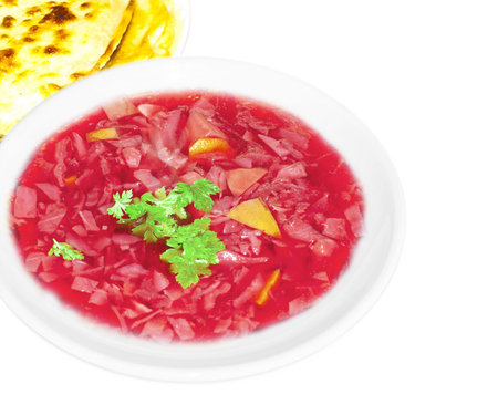 borsch and pancakes