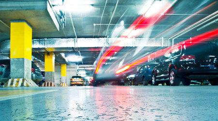 basement parking lotのeditorial素材