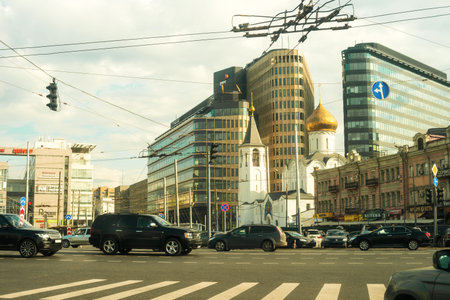 Moscow, Russia, 2014:  weekdays of central Moscowのeditorial素材