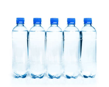 bottles of potable waterの写真素材