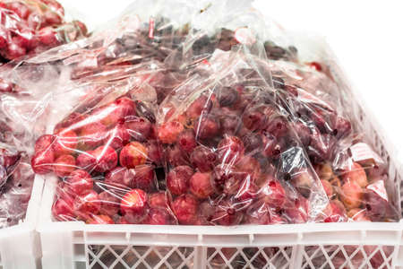 packed Red grapeの写真素材