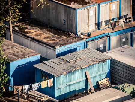 workmen's hutsの写真素材