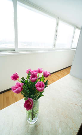 window zone in studio roomの写真素材