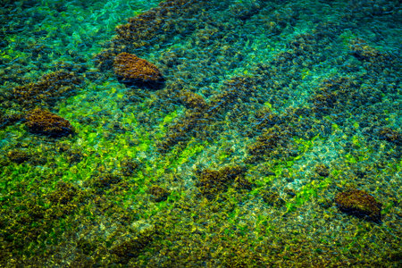 nearshore shallow waterの写真素材