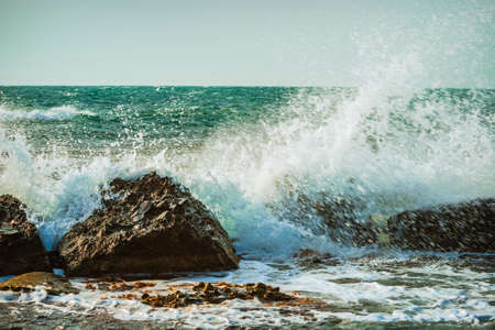 sea stormの写真素材