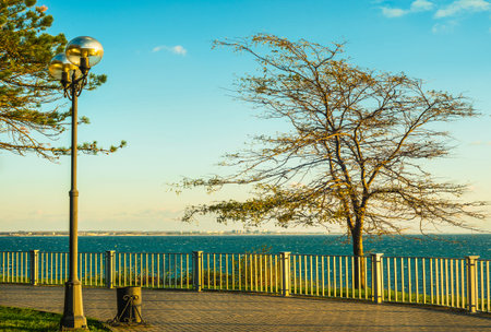 the walking embankmentの写真素材