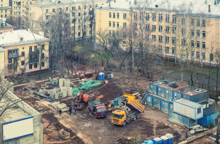 prepared construction site