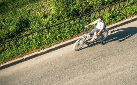 bicyclist, motionの写真素材