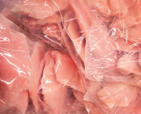 vacuum sealed fish meatの写真素材