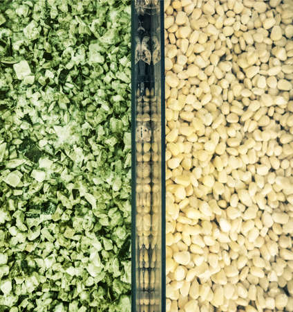 fresh bobs in marketの写真素材