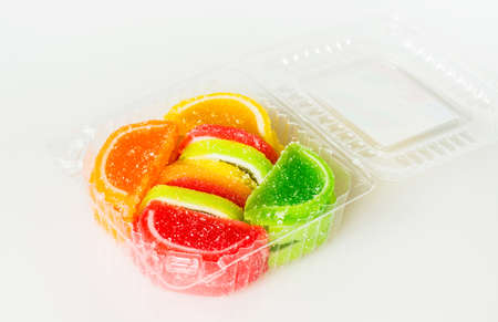 colorful fruit jellyの写真素材
