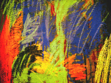 abstract chalks on woodの写真素材