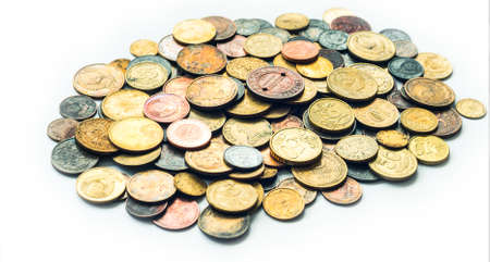 russian and european bronze coins of different timesの写真素材