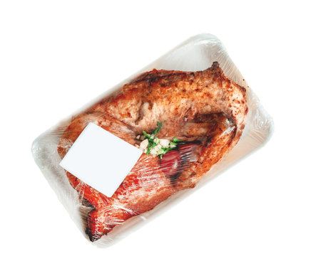 Packed chicken grill, isolated
