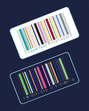 stickers with colorful bar codeのイラスト素材