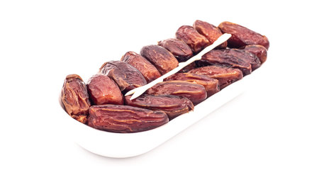 packed dried dates; isolated