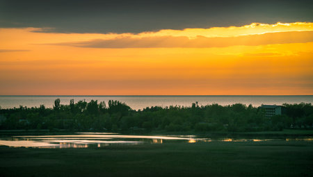 Anapa, Russia. summer sunsetの写真素材