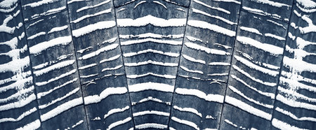 radial zinc roofing at winter