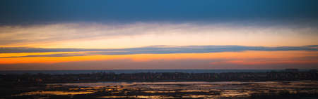 Dzhemete, Anapa, Russia. evening panoの写真素材