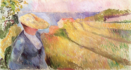 In Open Air by Edvard Munch, 1891, canvas, oils. Munch Museum (Munch-Museet) in Oslo, Norwayのeditorial素材