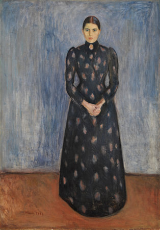 Inger in Black and Violet by Edvard Munch, 1892, canvas oils. the National Gallery in Oslo, Norwayのeditorial素材