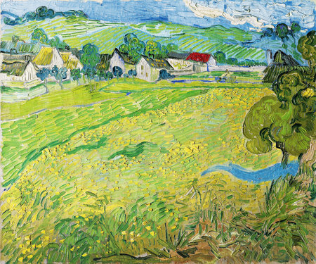 the View of Vessenots Near Auvers by Van Gogh 1890. Museo Thyssen-Bornemisza in Madrid, Spainのeditorial素材