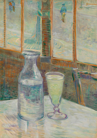 Still-life with Glass of Absinthe by Van Gogh 1887. Van Gogh Museum, Amsterdamのeditorial素材