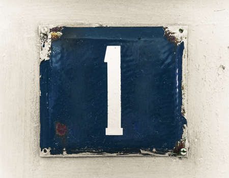 rusty old adress plate number 1 のイラスト素材
