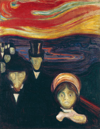 the Anxiety by Edvard Munch, 1894. Munch Museum in Oslo, Norwayのeditorial素材