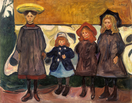 Four Girls In Asgardstrand by Edvard Munch, 1903, Munch Museum, Osloのeditorial素材