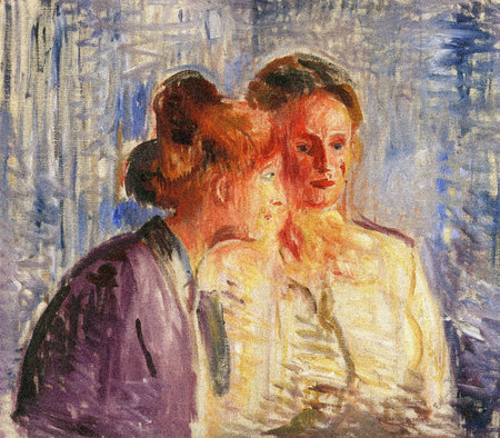 Olga and Rosa Meissner by Edvard Munch 1907. the Munch Museum in Oslo, Norwayのeditorial素材