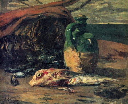 Still-life With Fish by Paul Gauguin 1878. Gothenburg Museum of Art in Swedenのeditorial素材