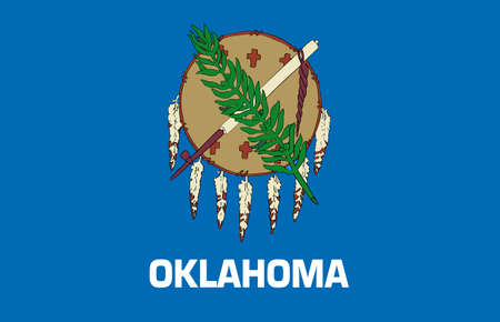 flag of USA state Oklahomaのイラスト素材