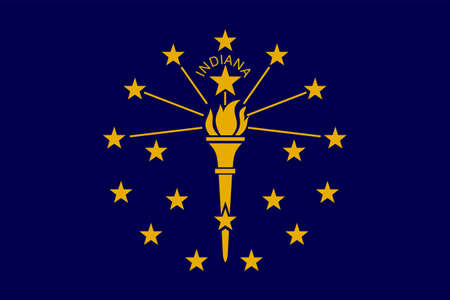 flag of USA state Indianaのイラスト素材