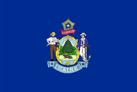 flag of USA state Maineのイラスト素材