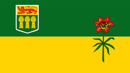 flag of Canadian state Saskatchewanのイラスト素材
