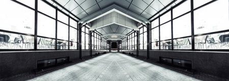 commercial architecture with the passagewayの写真素材