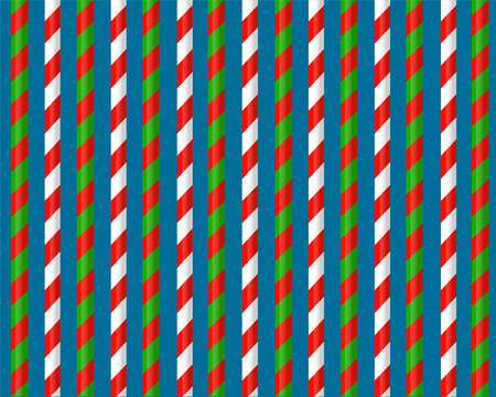 Candy Cane pattern on blue, Christmas New Year Xmasの写真素材