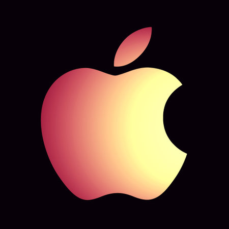 Apple company logo, conceptual isolateのeditorial素材
