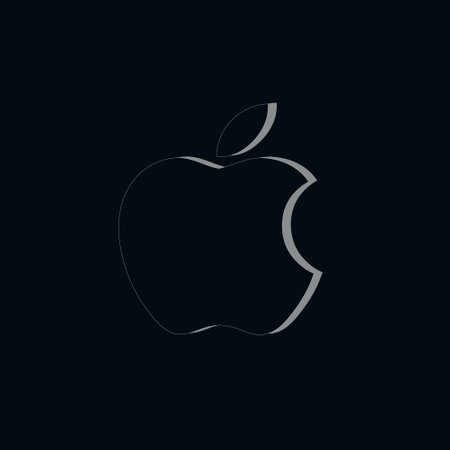Apple company logo, light shadow styleのeditorial素材