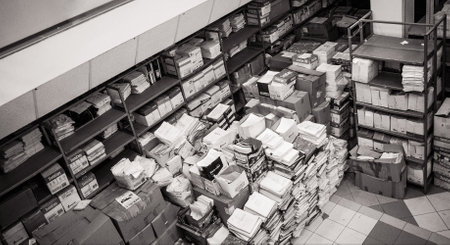 Moscow, Russia - November 20, 2019: document repository of one the municipal officeのeditorial素材