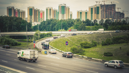 Russia 2012: building boom along the Moscow Belt Highway in Biryulevo district