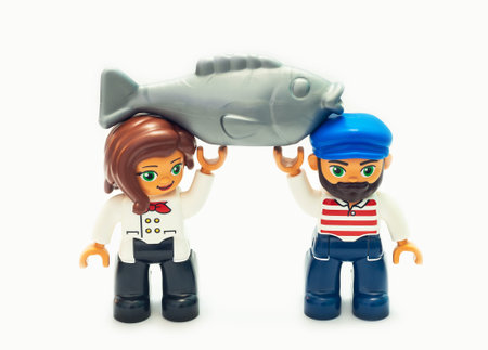 2021: Lego constructor Friends serie, Sea wolf and Sea boy with a trophy fish