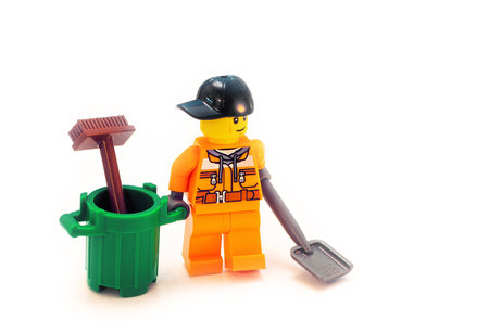 2021: Lego constructor, street janitorのeditorial素材