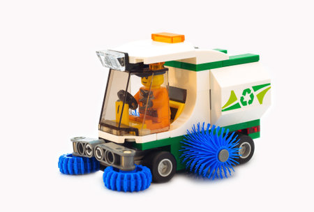 2021: Lego constructor, City series. street sweeper vehicleのeditorial素材