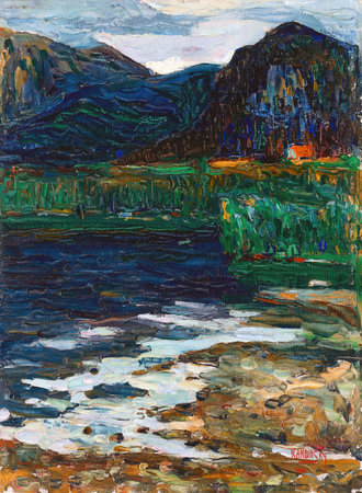the Schlehdorf by Wassily Kandinsky 1902. Lenbachhaus art museum in Munich, Germanyのeditorial素材