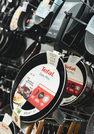2022: Easy Plus serie by Tefal frying pans at saleのeditorial素材